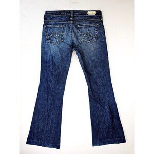 AG Adriano Goldschmied Size 25X31 Women's Belle Flare Blue Denim 5 Pocket Jeans